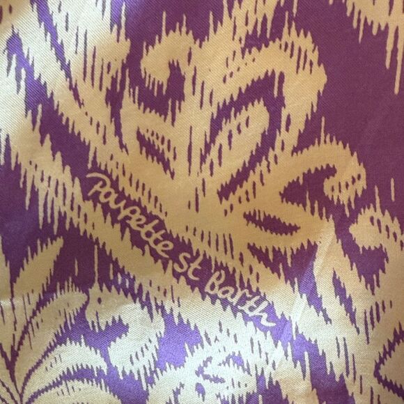 Poupette St Barth Clea printed Purple and Cream Patterned Blazer size Small - Picture 6 of 14